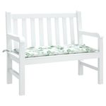 Casa si Gradina - Gradina si terasa - Mobilier exterior - Perne decorative exterior - Perna pentru banca gradina, alb și verde, 110x50x7 cm, textil - Infinity.ro