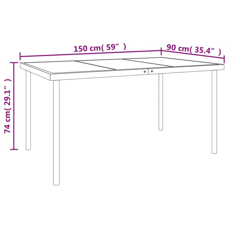 Casa si Gradina - Gradina si terasa - Mobilier exterior - Seturi mobila gradina - Set mobilier de gradina, 7 piese, negru, otel si textilena - Infinity.ro