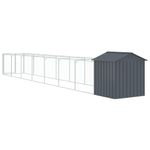 Petshop - Accesorii petshop - Culcusuri si custi - Custi interior si exterior - Cusca caine cu acoperis antracit 117x813x123 cm otel galvanizat - Infinity.ro