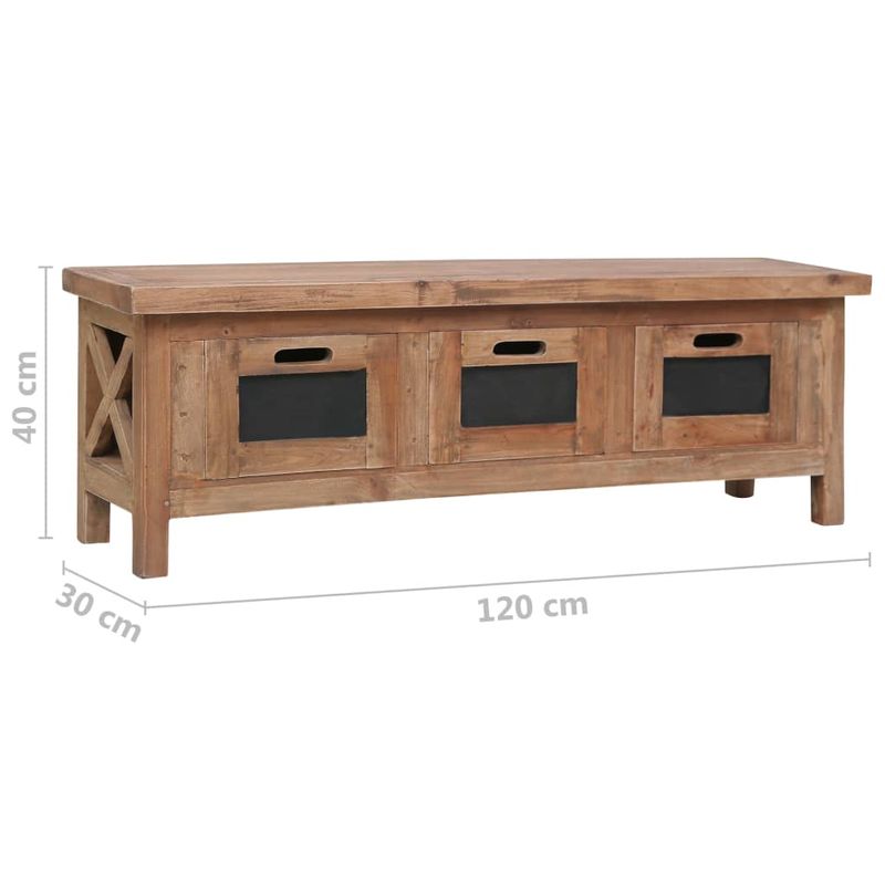 Casa si Gradina - Mobilier - Comode si corpuri - Comode - Comoda TV cu 3 sertare, 120 x 30 x 40 cm, lemn masiv de mahon - Infinity.ro