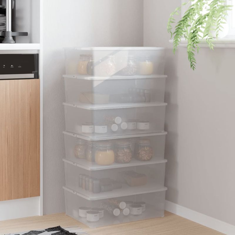 Casa si Gradina - Mobilier - Organizare si depozitare - Cutii depozitare - Cutii de depozitare din plastic, 6 buc., 10 L, stivuibile - Infinity.ro