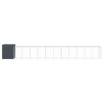 Petshop - Accesorii petshop - Culcusuri si custi - Custi interior si exterior - Cotet de pui cu incinta antracit 165x1271x181cm otel galvanizat - Infinity.ro