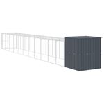 Petshop - Accesorii petshop - Culcusuri si custi - Custi interior si exterior - Cotet de pui cu incinta antracit 165x1271x181cm otel galvanizat - Infinity.ro