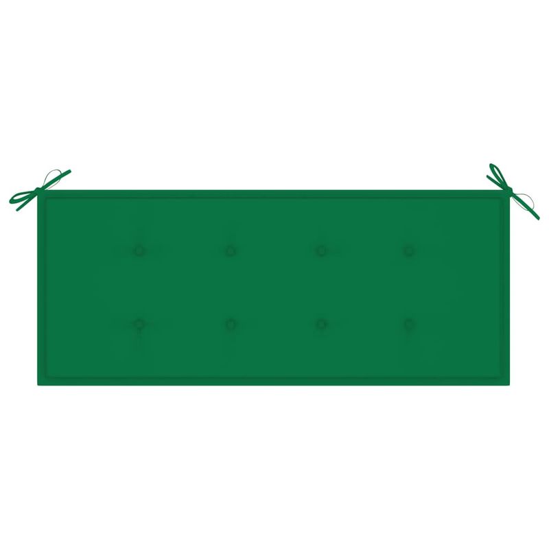 Casa si Gradina - Gradina si terasa - Mobilier exterior - Bancute de gradina - Banca de gradina pliabila cu perna, 118 cm, bambus, verde, mărime 120x50x4 cm - Infinity.ro