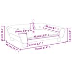 Casa si Gradina - Mobilier - Mobilier copii - Mobilier camera copiilor - Canapea pentru copii, gri deschis, 70x45x26 cm, catifea - Infinity.ro