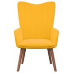 Casa si Gradina - Mobilier - Scaune si fotolii - Fotolii - Fotoliu relaxare cu taburet, galben mustar, catifea - Infinity.ro