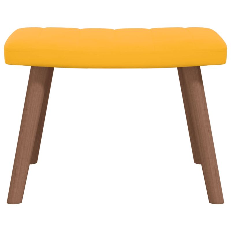 Casa si Gradina - Mobilier - Scaune si fotolii - Fotolii - Fotoliu relaxare cu taburet, galben mustar, catifea - Infinity.ro