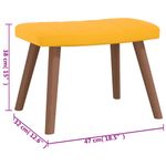 Casa si Gradina - Mobilier - Scaune si fotolii - Fotolii - Fotoliu relaxare cu taburet, galben mustar, catifea - Infinity.ro