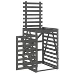 Casa si Gradina - Gradina si terasa - Mobilier exterior - Dulapuri si lazi depozitare exterior - Depozitare cos de gunoi, gri, 84x90x128,5 cm, lemn masiv de pin - Infinity.ro