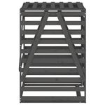 Casa si Gradina - Mobilier - Organizare si depozitare - Cosuri de gunoi - Depozitare cos de gunoi, gri, 84x90x128,5 cm, lemn masiv de pin - Infinity.ro