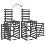 Casa si Gradina - Mobilier - Organizare si depozitare - Cosuri de gunoi - Depozitare cos de gunoi, gri, 84x90x128,5 cm, lemn masiv de pin - Infinity.ro