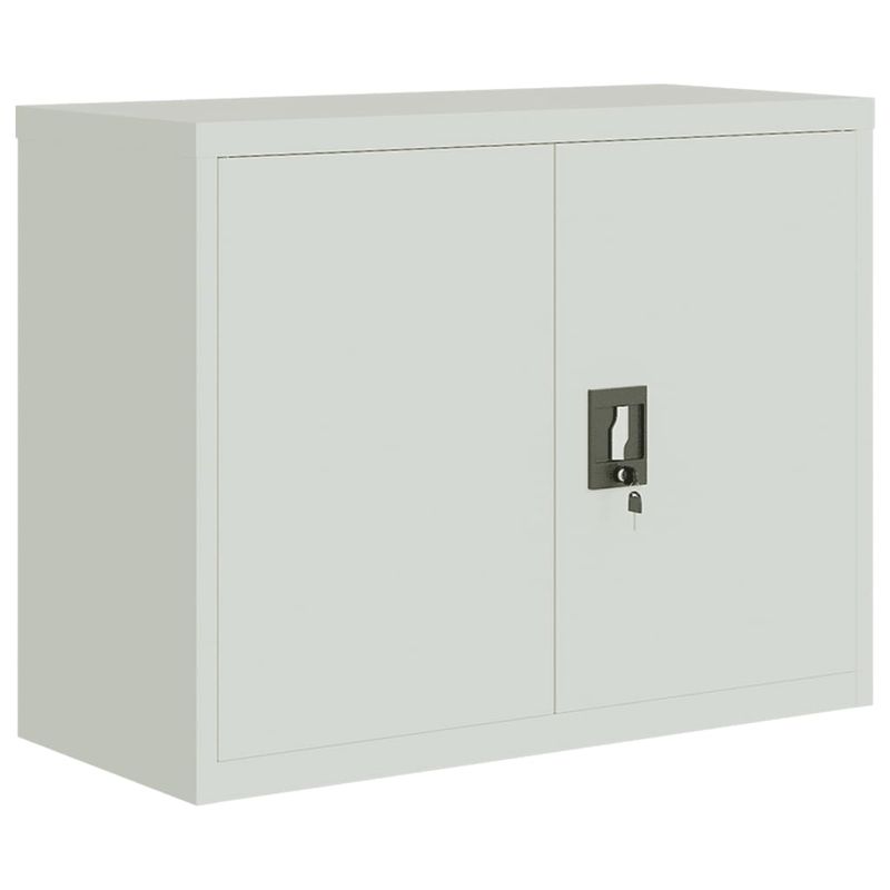 Casa si Gradina - Constructii - Depozitare, transport si protectie - Rafturi, fisete si vestiare - Fiset, gri deschis, 90x40x110 cm, otel - Infinity.ro