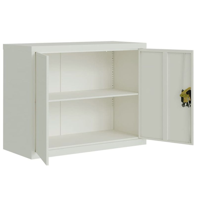 Casa si Gradina - Constructii - Depozitare, transport si protectie - Rafturi, fisete si vestiare - Fiset, gri deschis, 90x40x110 cm, otel - Infinity.ro