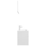Casa si Gradina - Mobilier - Seturi de mobilier - Seturi baie - Set mobilier de baie, alb extralucios, lemn prelucrat - Infinity.ro