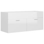 Casa si Gradina - Mobilier - Seturi de mobilier - Seturi baie - Set mobilier de baie, alb extralucios, lemn prelucrat - Infinity.ro