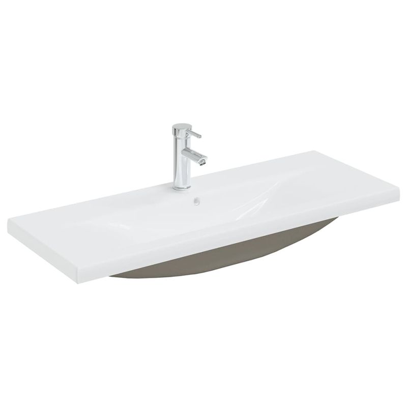 Casa si Gradina - Mobilier - Seturi de mobilier - Seturi baie - Set mobilier de baie, alb extralucios, lemn prelucrat - Infinity.ro