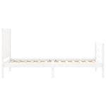Casa si Gradina - Mobilier - Paturi si accesorii - Paturi - Cadru de pat cu tablie, alb, 90x200 cm, lemn masiv - Infinity.ro