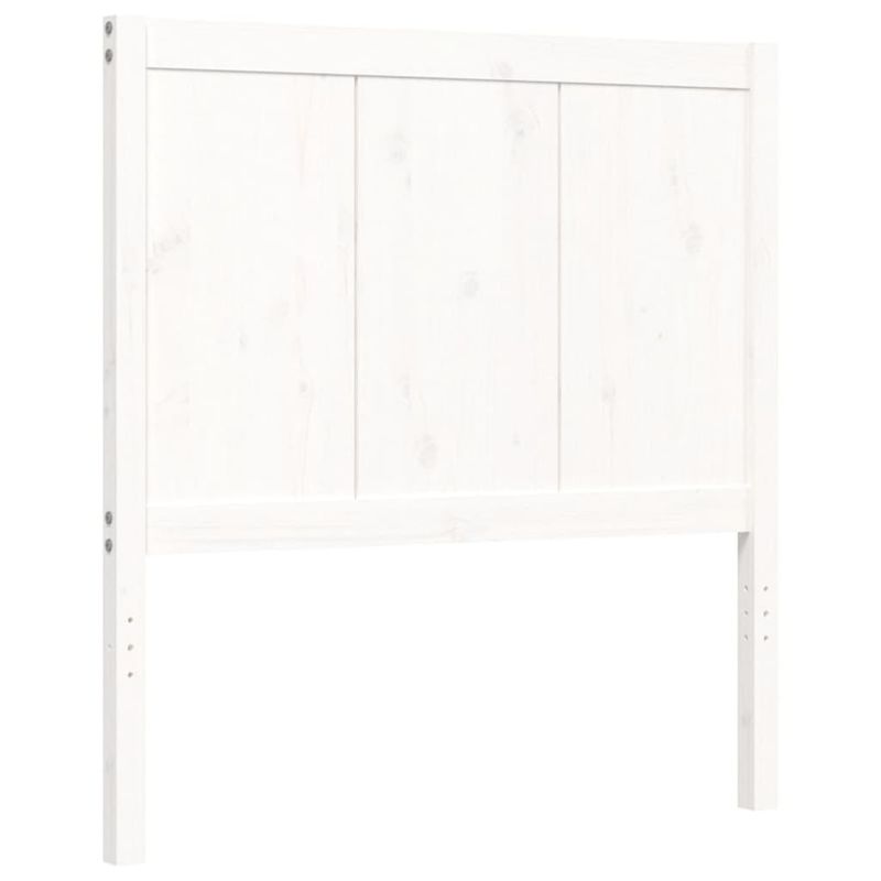 Casa si Gradina - Mobilier - Paturi si accesorii - Paturi - Cadru de pat cu tablie, alb, 90x200 cm, lemn masiv - Infinity.ro