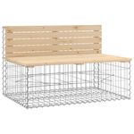 Casa si Gradina - Gradina si terasa - Mobilier exterior - Bancute de gradina - Banca de gradina, design gabion, 347x71x65,5cm, lemn masiv pin - Infinity.ro