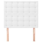 Casa si Gradina - Mobilier - Paturi si accesorii - Accesorii paturi - Tablii de pat, 2 buc, alb, 90x5x78/88 cm, piele ecologica - Infinity.ro