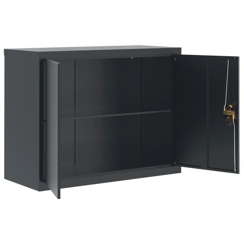 Casa si Gradina - Constructii - Depozitare, transport si protectie - Rafturi, fisete si vestiare - Fiset, antracit, 90x40x110 cm, otel - Infinity.ro
