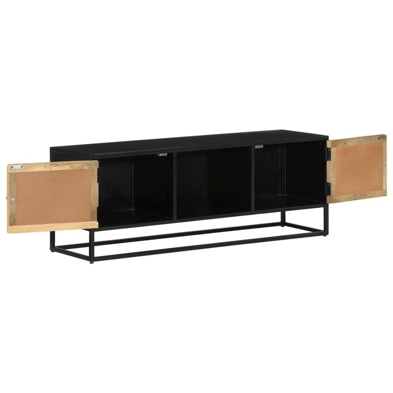 Casa si Gradina - Mobilier - Comode si corpuri - Comode - Comoda TV, 110x30x40 cm, lemn masiv de mango brut si fier - Infinity.ro