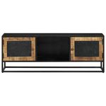 Casa si Gradina - Mobilier - Comode si corpuri - Comode - Comoda TV, 110x30x40 cm, lemn masiv de mango brut si fier - Infinity.ro