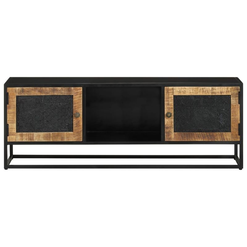 Casa si Gradina - Mobilier - Comode si corpuri - Comode - Comoda TV, 110x30x40 cm, lemn masiv de mango brut si fier - Infinity.ro