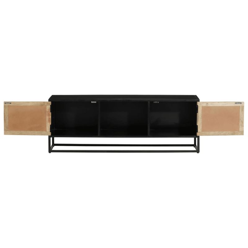 Casa si Gradina - Mobilier - Comode si corpuri - Comode - Comoda TV, 110x30x40 cm, lemn masiv de mango brut si fier - Infinity.ro