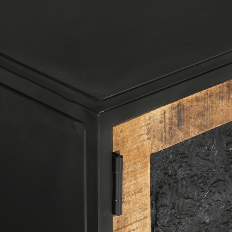 Casa si Gradina - Mobilier - Comode si corpuri - Comode - Comoda TV, 110x30x40 cm, lemn masiv de mango brut si fier - Infinity.ro