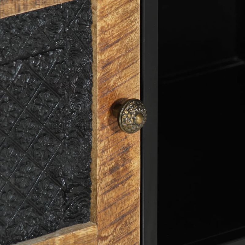 Casa si Gradina - Mobilier - Comode si corpuri - Comode - Comoda TV, 110x30x40 cm, lemn masiv de mango brut si fier - Infinity.ro