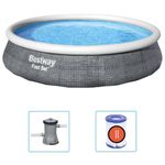 Casa si Gradina - Gradina si terasa - Piscine si accesorii - Piscine - Bestway Set piscina gonflabila Fast Set, cu pompa, 396 x 84 cm - Infinity.ro