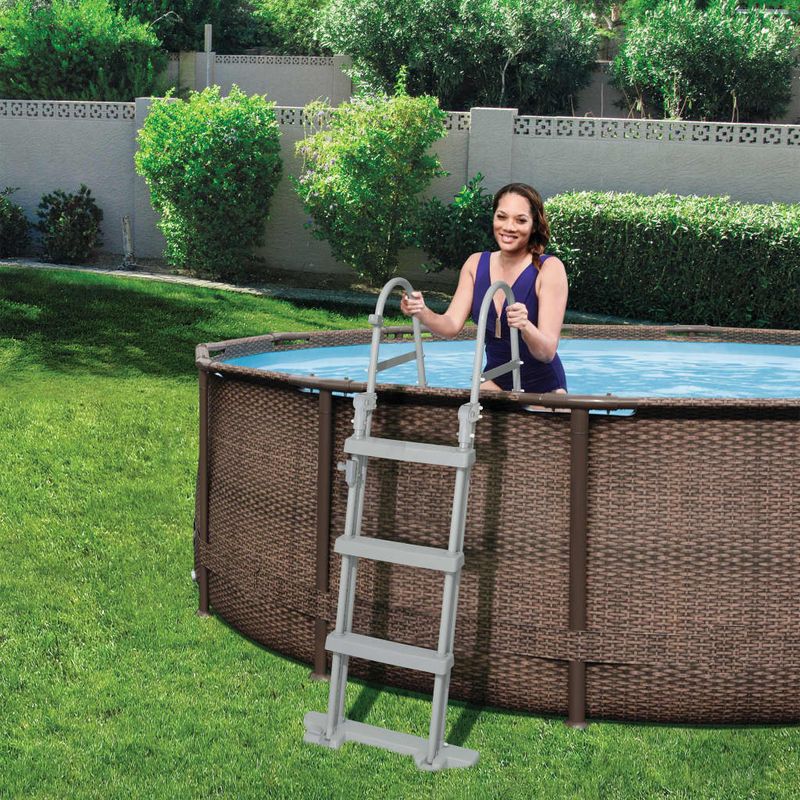 Casa si Gradina - Constructii - Scari si accesorii interioare - Scari piscine - Bestway Scara de siguranta piscina cu 4 trepte Flowclear 122 cm, 58331 - Infinity.ro