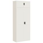 Casa si Gradina - Constructii - Depozitare, transport si protectie - Rafturi, fisete si vestiare - Fiset, alb, 90x40x220 cm, otel - Infinity.ro