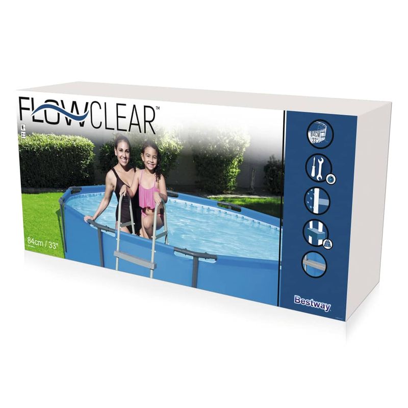 Casa si Gradina - Constructii - Scari si accesorii interioare - Scari piscine - Bestway Scara de siguranta piscina cu 4 trepte Flowclear 122 cm, 58331 - Infinity.ro