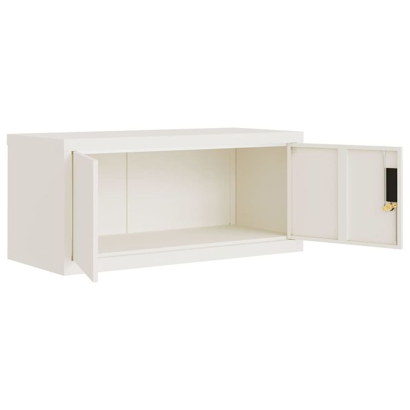 Casa si Gradina - Constructii - Depozitare, transport si protectie - Rafturi, fisete si vestiare - Fiset, alb, 90x40x220 cm, otel - Infinity.ro