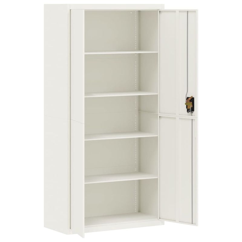 Casa si Gradina - Constructii - Depozitare, transport si protectie - Rafturi, fisete si vestiare - Fiset, alb, 90x40x220 cm, otel - Infinity.ro