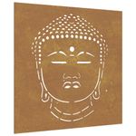 Casa si Gradina - Decoratiuni - Decoratiuni perete - Decor perete de gradina 55x55 cm design cap Buddha otel Corten - Infinity.ro