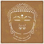 Casa si Gradina - Decoratiuni - Decoratiuni perete - Decor perete de gradina 55x55 cm design cap Buddha otel Corten - Infinity.ro