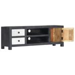 Casa si Gradina - Mobilier - Comode si corpuri - Comode - Comoda TV sculptata manual gri&alb 120x30x40cm lemn masiv mango - Infinity.ro