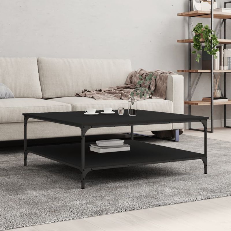 Casa si Gradina - Mobilier - Mese si birouri - Masute de cafea - Masuta de cafea negru 100x100x40 cm lemn prelucrat - Infinity.ro