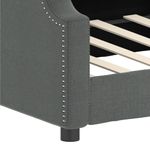 Casa si Gradina - Mobilier - Paturi si accesorii - Paturi - Cadru de pat, gri inchis, 100 x 200 cm, material textil - Infinity.ro