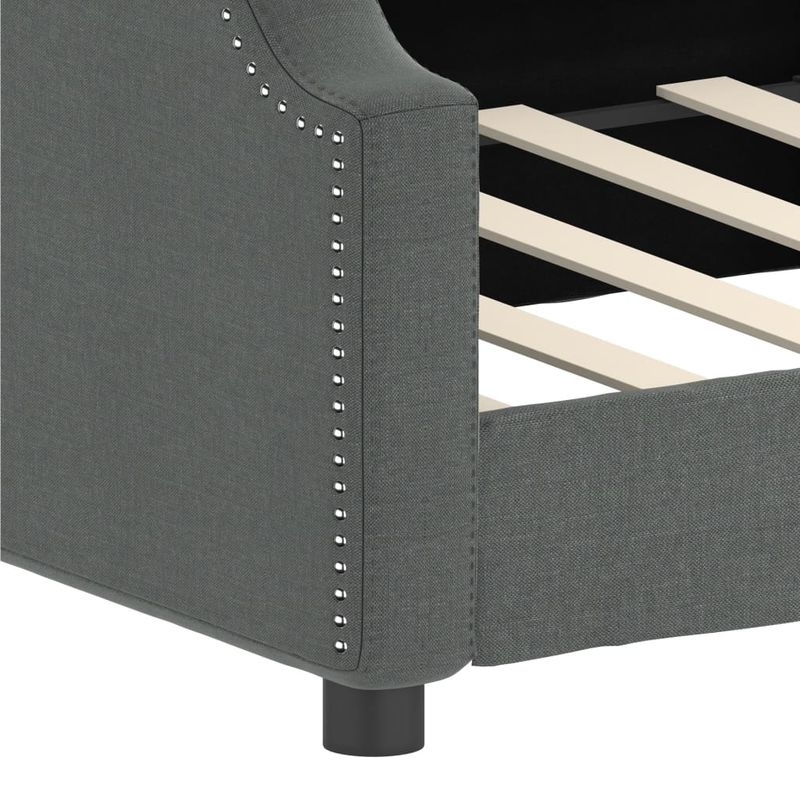 Casa si Gradina - Mobilier - Paturi si accesorii - Paturi - Cadru de pat, gri inchis, 100 x 200 cm, material textil - Infinity.ro