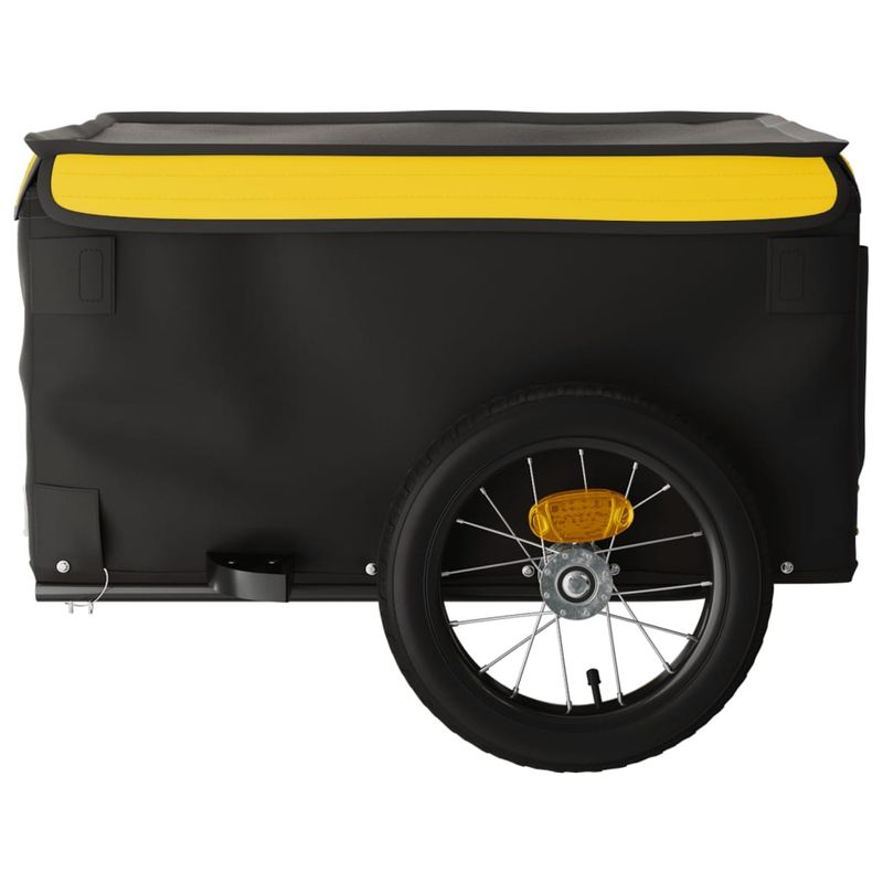 Sport si Outdoor - Ciclism - Accesorii pentru biciclete - Remorci biciclete - Remorca pentru biciclete, negru și galben, 30 kg, fier, mărime 120x54x44 cm - Infinity.ro