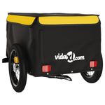 Sport si Outdoor - Ciclism - Accesorii pentru biciclete - Remorci biciclete - Remorca pentru biciclete, negru și galben, 30 kg, fier, mărime 120x54x44 cm - Infinity.ro