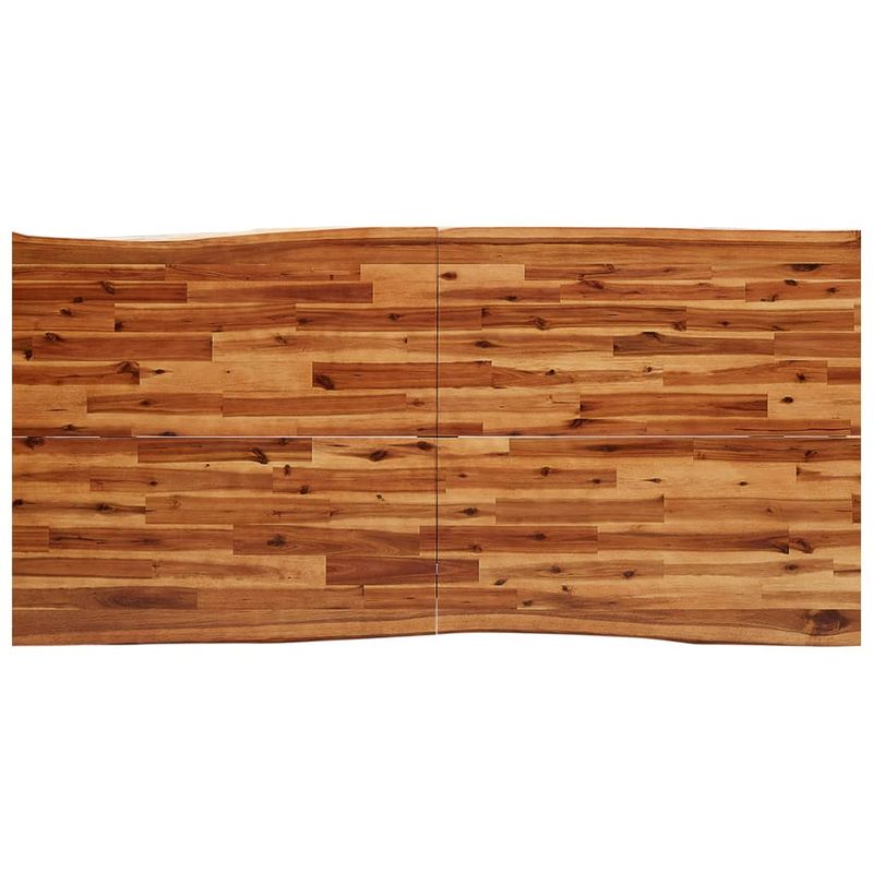 Casa si Gradina - Mobilier - Seturi de mobilier - Seturi mese si scaune - Set de masa din 3 piese, margini naturale, lemn masiv de acacia, lungime 180 cm - Infinity.ro