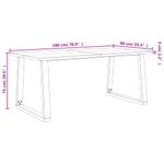 Casa si Gradina - Mobilier - Seturi de mobilier - Seturi mese si scaune - Set de masa din 3 piese, margini naturale, lemn masiv de acacia, lungime 180 cm - Infinity.ro