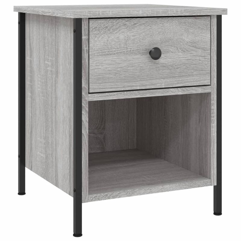 Casa si Gradina - Mobilier - Comode si corpuri - Noptiere - Noptiere, 2 buc., gri sonoma, 40x42x50 cm, lemn compozit - Infinity.ro