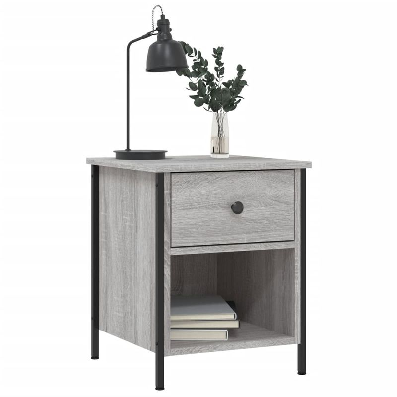 Casa si Gradina - Mobilier - Comode si corpuri - Noptiere - Noptiere, 2 buc., gri sonoma, 40x42x50 cm, lemn compozit - Infinity.ro
