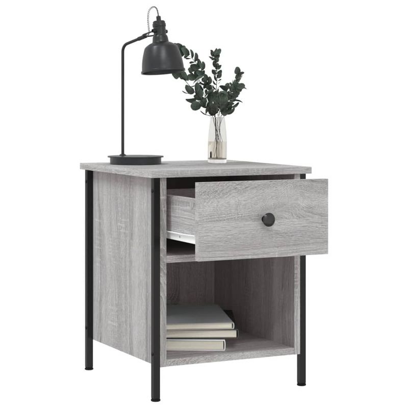 Casa si Gradina - Mobilier - Comode si corpuri - Noptiere - Noptiere, 2 buc., gri sonoma, 40x42x50 cm, lemn compozit - Infinity.ro